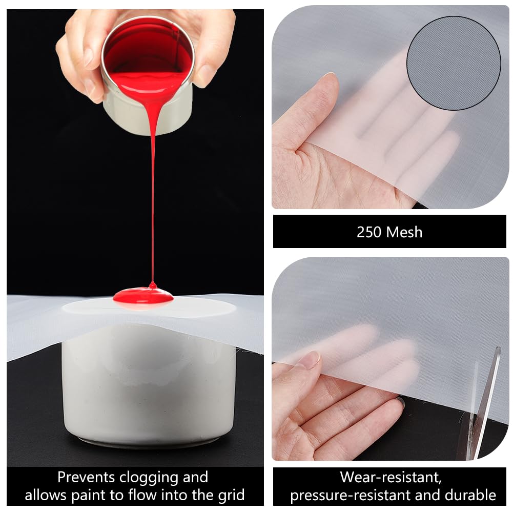 BENECREAT 2m Fine Filter Mesh Nylon Fabric Netting Material Filtration Net DIY Filter Bag for Home Brewing, Soy Milk Juice Filter, Industrial Filter,