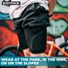 Bodyprox Protective Padded Shorts for Skating and 3D Protection for Buttocks and Coccyx Black Snowboarding, Skiing, Hips, (M)