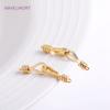 18K Gold Plated S Shaped End Connector Clasps For Jewelry Making, DIY Bracelet Fasteners Clasp Hook