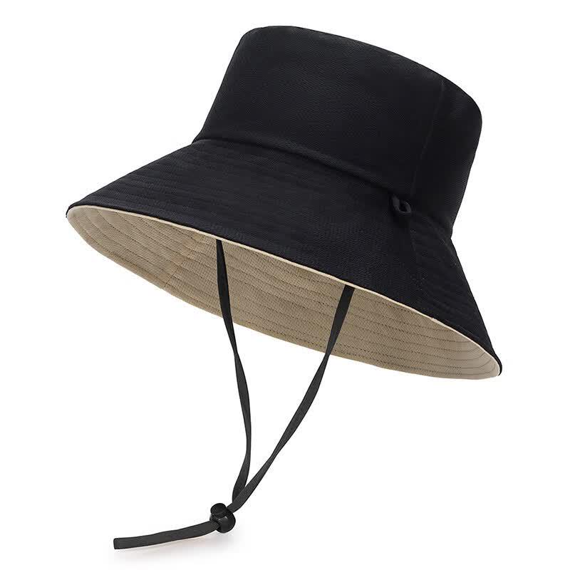 Women's Reversible UV Protection Wide Brim Bucket Hat
