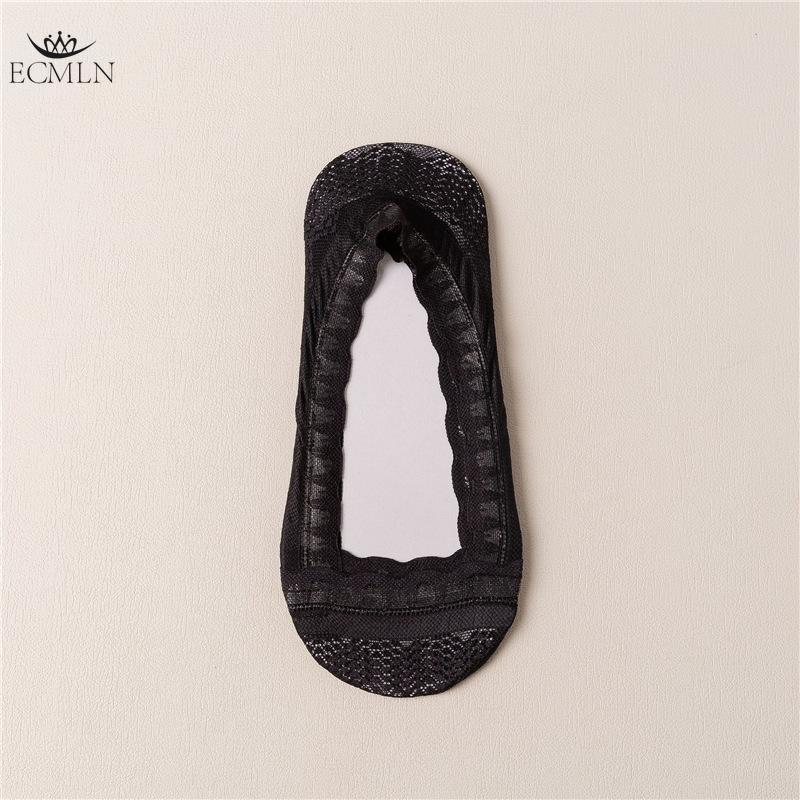 Women Summer Thin Non-slip Sock Invisible Short Lace Boat Socks