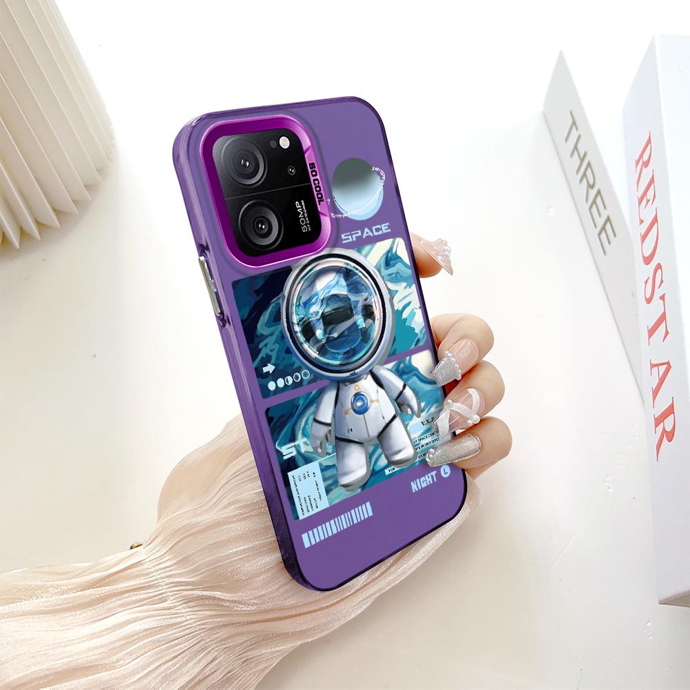 Custodia rigida antiurto anticaduta con motivo dipinto, argento colorato, doppia faccia, per telefono Xiaomi Redmi Poco