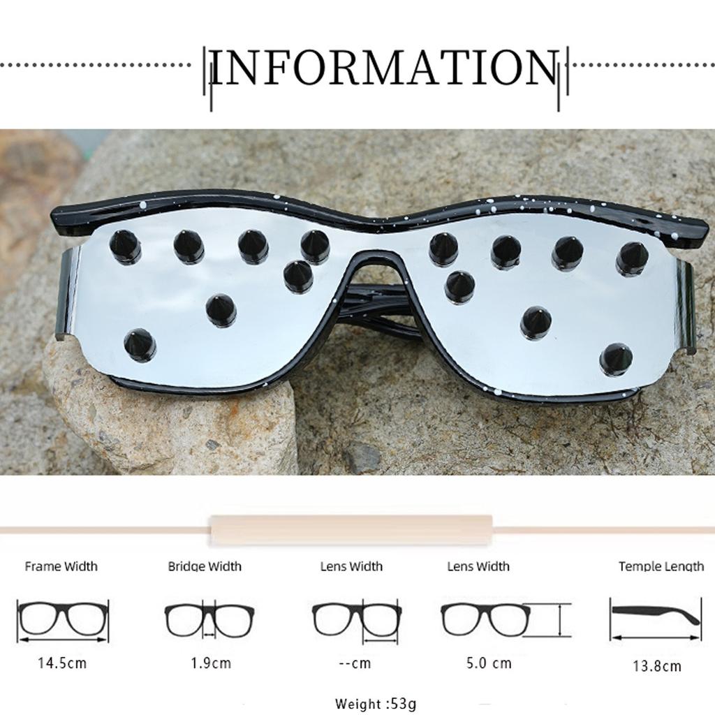 Unisex Studded Rivet Sunglasses Punk Rock Fashion Eyewear