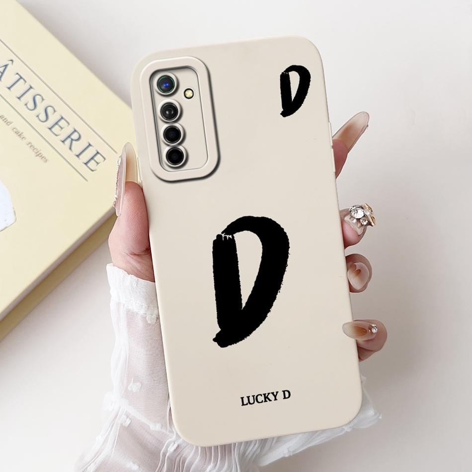 For Realme X2 XT Lucky Initial Letter Phone Case For Realme XT X2 Soft Silicone Shockproof Cases
