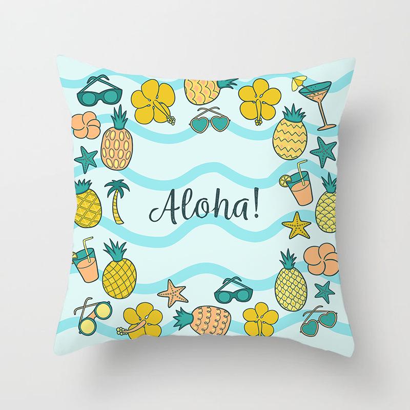 Ins Home Cartoon Plant Digital Printing Car Pillow Cushion