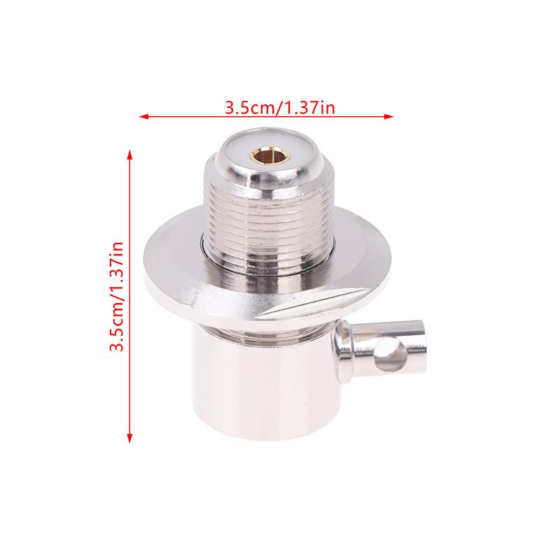 

1pcs Connector UHF SO239 Female Jack Nut Bulkhead Crimp RG58 RG142 LMR195 Right Angle RF Coaxial Wire Terminals срібний