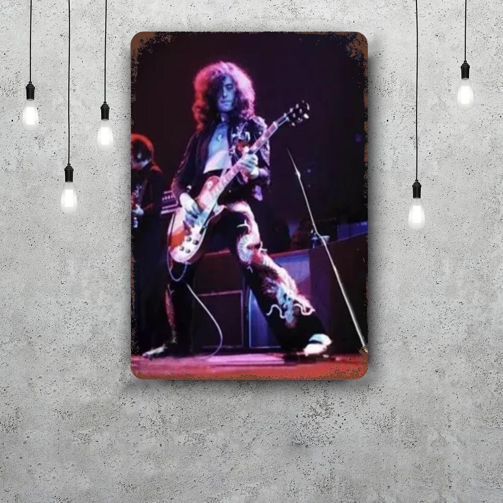 Jimmy Page Metal Signs Wall Decor Vintage Tin Signs Captain Metal Poster Decor for Bar Pub Club Wall Decoration