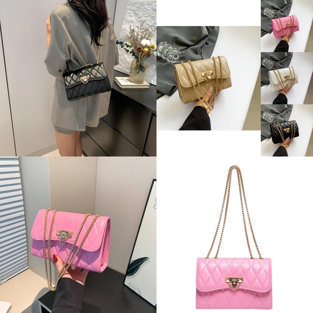 Schicke Vintage-Kette Kleine quadratische Tasche Trendig Sommer 2024 Schulter Crossbody