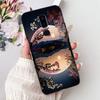 Para LG G7 ThinQ Funda Silicona Negra Gato Lindo Flores de Moda Trasera Pintada Genial Para LG G7ThinQ Funda de Teléfono LMG710EM