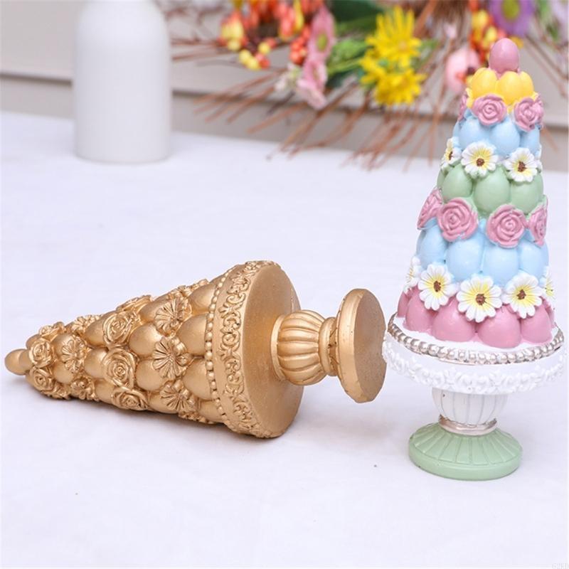 62KD Resins Easters Eggs Table Tree Figurine Statue for Living Room or Office Decors