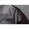 Chinese Size Vintage Brown First Layer Cowhide High Waisted Men Leather Jacket 45P Flight Coat Lapel Short Leather Jackets Pilot Jacket