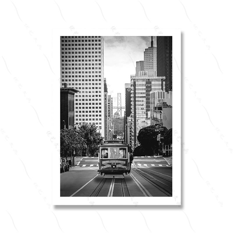 Vintage Eiffel Tower Canvas Painting Room Home Decor Nordic Balck And White Fashion Art European Street Scene Retro Poster Print