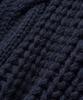 NOIRER FOR WOMAN Handmade Cable Crop Sweater (Navy)