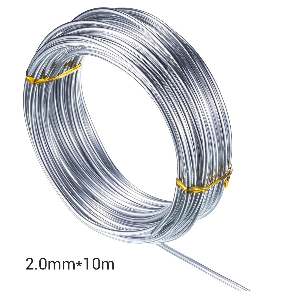 Silver Aluminum Wire 2mm x 10m for DIY Craft Jewelry Making Handmade Beading Sculpture