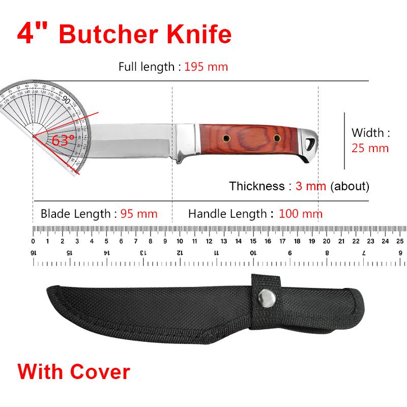

Кованый нож для разделки мяса, деревянная ручка, универсальный нож, нож для нарезки рыбы, фруктов, стейков, топор, нож для мяса, барбекю, кухонные ножи