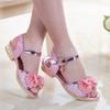 2025 Summer Korean Style High-Heeled Fish Mouth Sandals for Girls - Student & Children's Sizes Available.