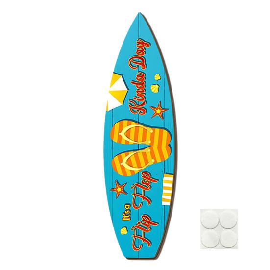 Hawaiian Surfboard Wall Art Wooden Tropical Beach Decor Sign F
