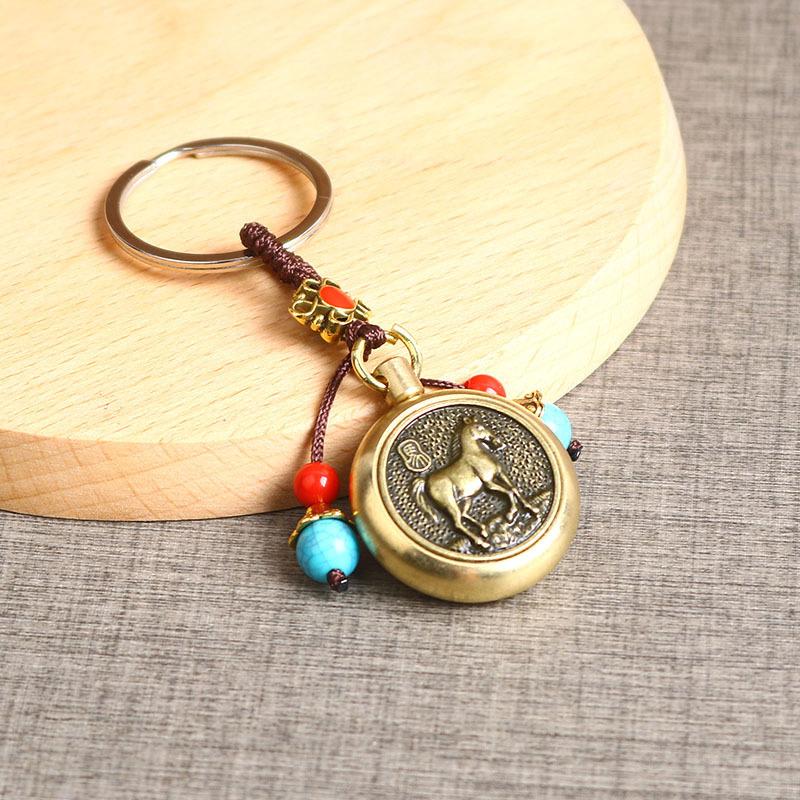 Horse Pendants Chinese Zodiac Keychain Vehicle Pendants 2026  Year Souvenir