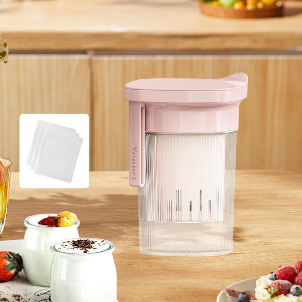 Greek Yogurt Strainer Jar Dry Maker with Lid Kitchen Gadget Soy Milk Filter for Tea