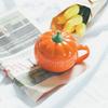 Ceramic Pumpkin Cup Thermos Cup with Lid Exquisite Breakfast Oatmeal Heat-Insulating Scalding-Proof Milk Mug Halloween Gift Cup