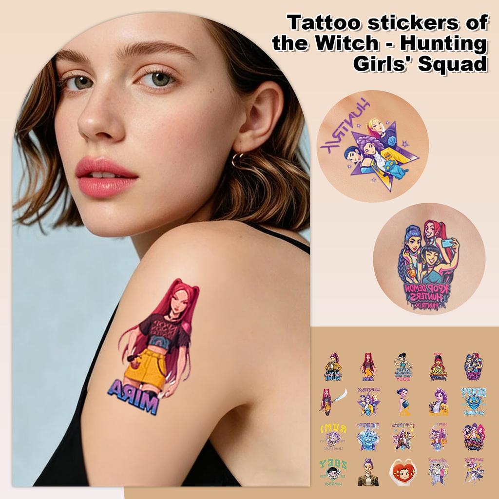 Witch  Stickers 20 Cartoon  Stickers Water Transfer Disposable Stickers