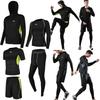 Premium 5pcs Men's Gym Jogging Set With Breathable Quick-dry Fabric And Hoodie