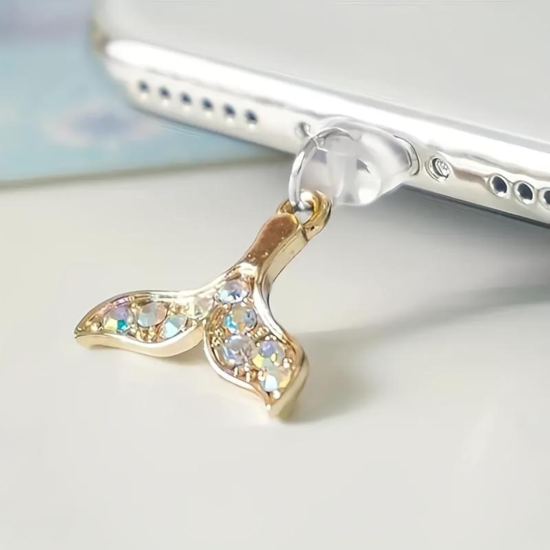 

1 шт. Модный кулон-рыбий хвост из сплава, пылезащитная заглушка For Typec золотой