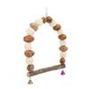 Bird Chewing Swing Wooden Pecans Rattan   Hanging  S Perch with Bells for Cockatiel Lovebird