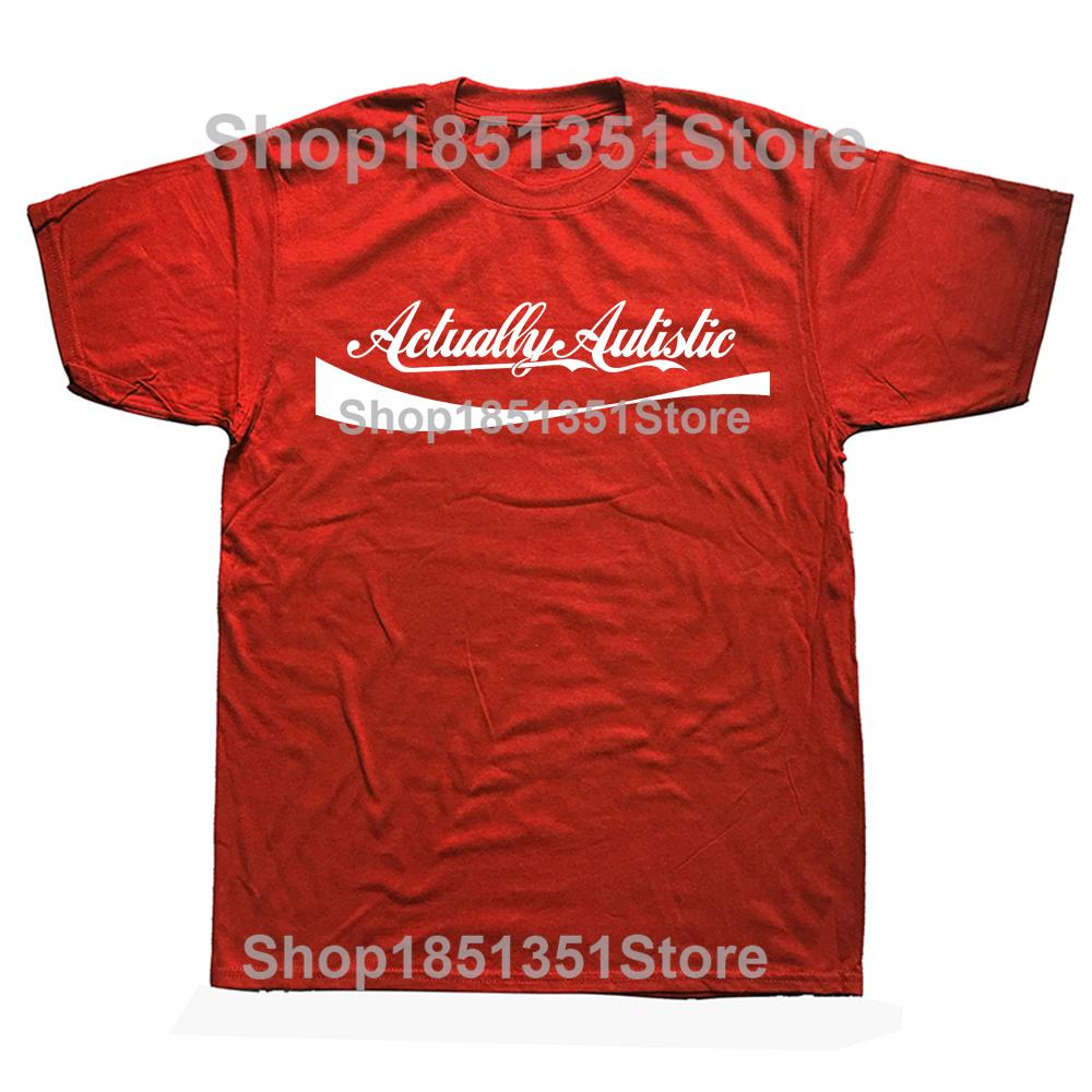 

Actually Autistic New Retro Autism Awareness Tee Tops Round Neck ShortSleeve Fashion Tshirt Clothing Casual Basic Tshirts S