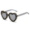 2022 Spring Women's Heart-Shaped Sunglasses with Inlaid Diamonds - Fashionable and Versatile European and American Style