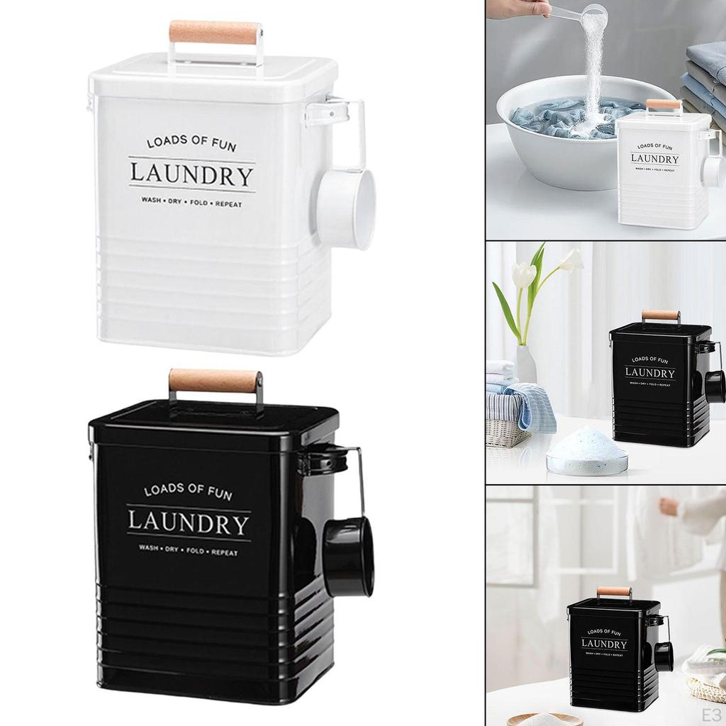 6 Liter Laundry Basket with Modern, Rectangular, Aesthetic Organizer, Rustic Decor.
