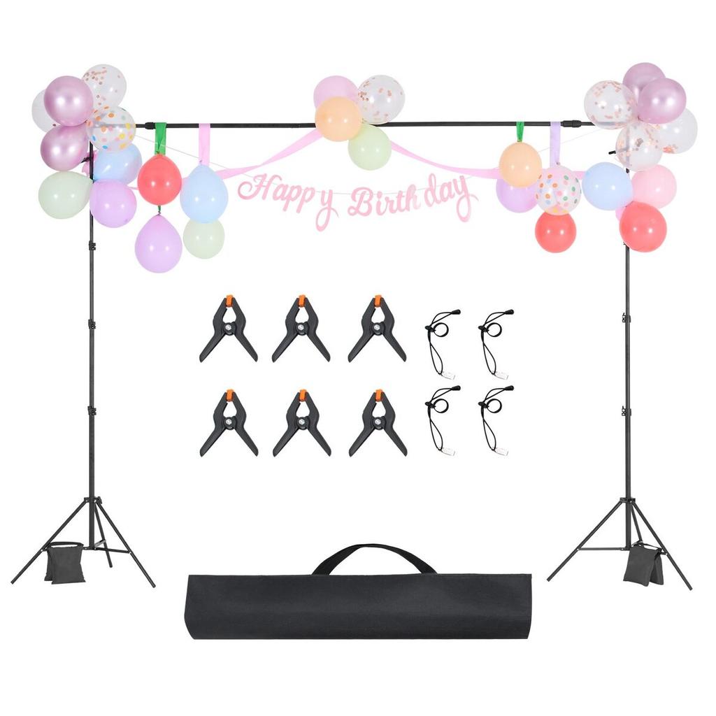 Backdrop Stand Background Stand Kit with 2 Tripod for Party & Photo Studio