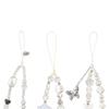 Sweet Girl Phone Lanyard Y2K Silver Beads Phone Chain Cell Phone Strap  Women Girl