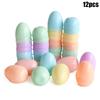 12/24Pcs Fillable Easter Eggs Candy Gift Packing Box Kids Hunt Game Props Surprise Plastic Empty Egg Easter Party Home DIY Decor