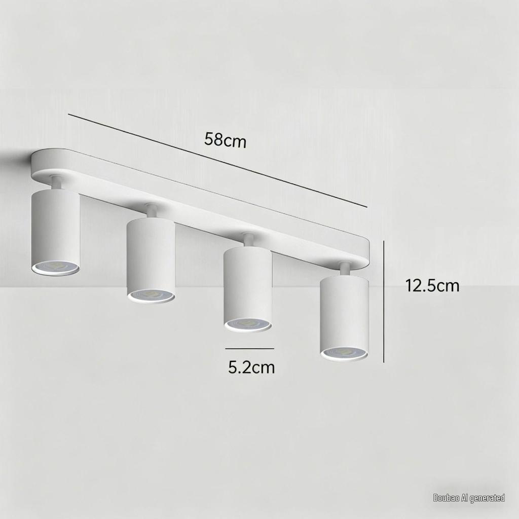 Round GU10 Surface Mounted Spotlight, Anti-Glare Minimalist Ceiling Downlight for Living Rooms, Aisles, and Cloakrooms