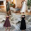 Spring New Arrival Women's Elegant Sexy Solid High Waist Suspender Dress, European American Style Forest Aesthetic Casual Dress for Women