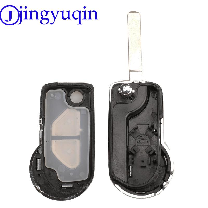 Jingyuqin Remote 2buttons Flip Folding Car Key Shell Case Fob Cover For Citroen DS3 Uncut VA2 Key Blade Housing Cover