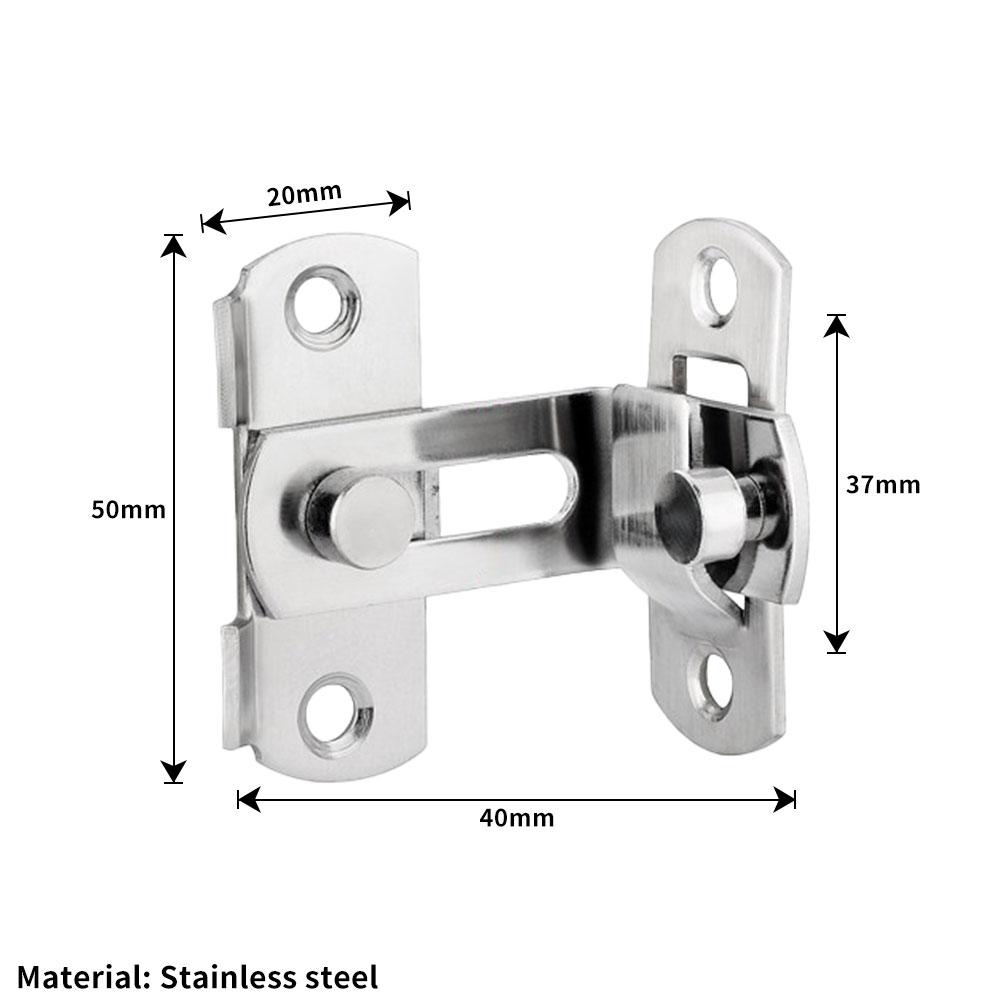 Stainless Steel Right Angle Locking Latch Sliding Barn Door Lock Doors Windows Safety Security Home Anti-Theft Guard