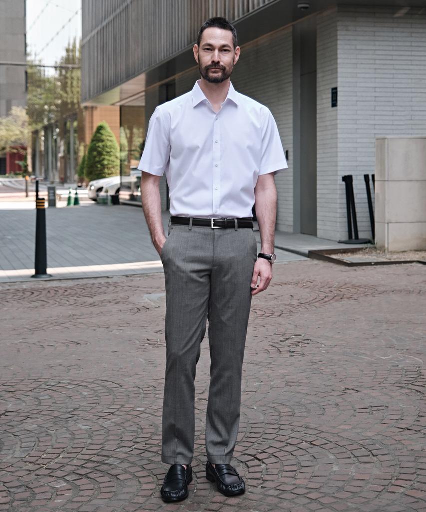 STCO Extra Fine Wool 31% Solid Summer Suit Pants_Grey (Classic Fit)_Sslxb64Csg