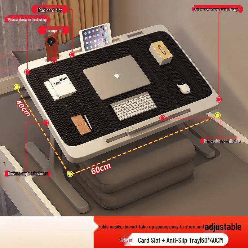 Adjustable Folding Bedside Table for Dorms and Homes