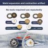 6PCS Magic Metal Button Extender for Pants Jeans Free Sewing Adjustable Retractable Button Waist Extenders Waistband Expander