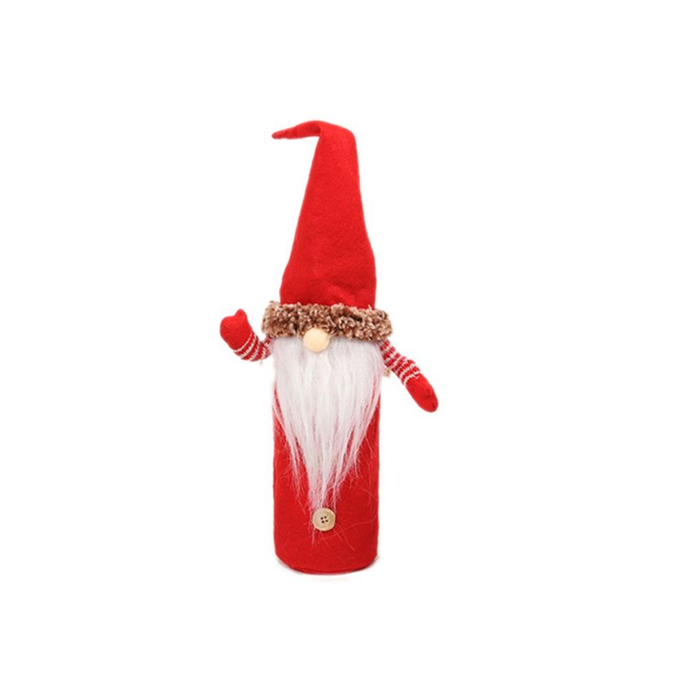 Reusable Faceless Doll Wine Cap Non-woven Wine Bottle Bag Christmas Wine Bottle Cover  Red Wine