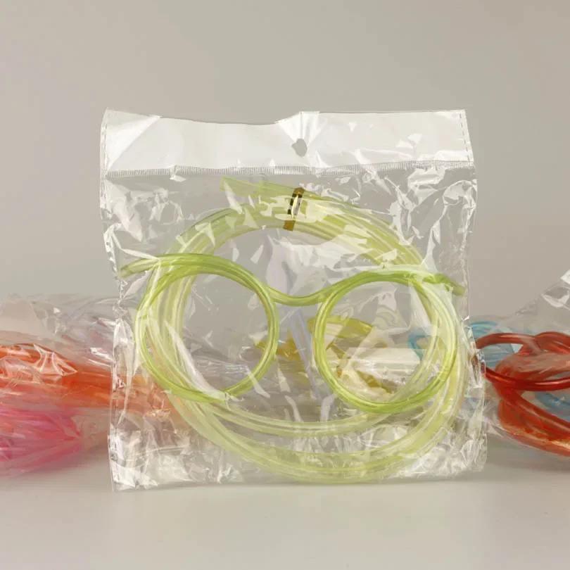 Straw Glasses Funny Soft PVC Glasses Flexible Drinking Straws Kids Party Supplies Bar Supplies Creativity Toy Kids Gift