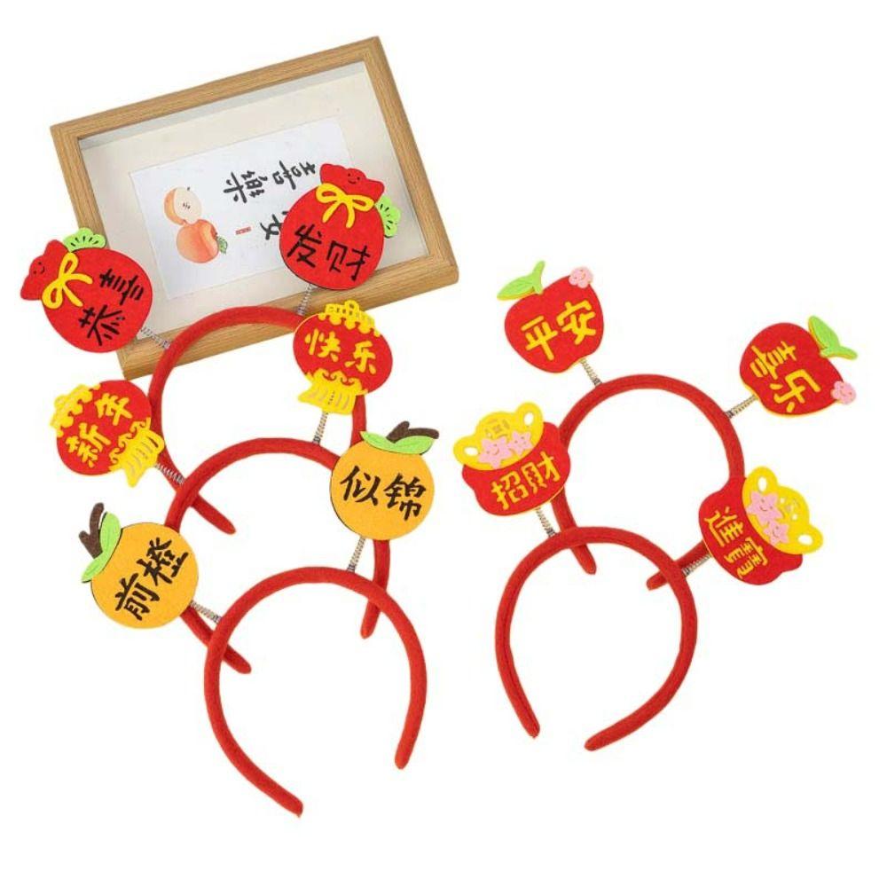 Blessings Blessings Words Headwear New Year Decorative Headdress Hair Hoop Children/Adult