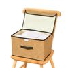 Imitation Linen Non-Woven Fabric Foldable Storage Box for Clothes & Toys, Available In Large & Small Sizes.