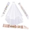 Bachelorette Party Bridal Double-Layer Veil Sash for Gender Reveal