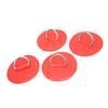 4 Pezzi Gommone DRing Pad Patch PVC Durevole Marino Acciaio Inossidabile Fibbia Fissa(Rosso )