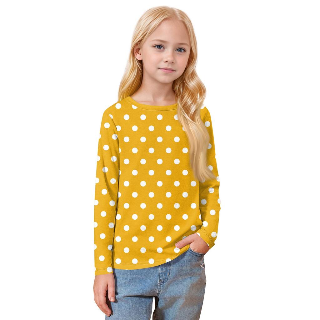 Bedrucktes Langarm-T-Shirt mit Rundhalsausschnitt für Kinder