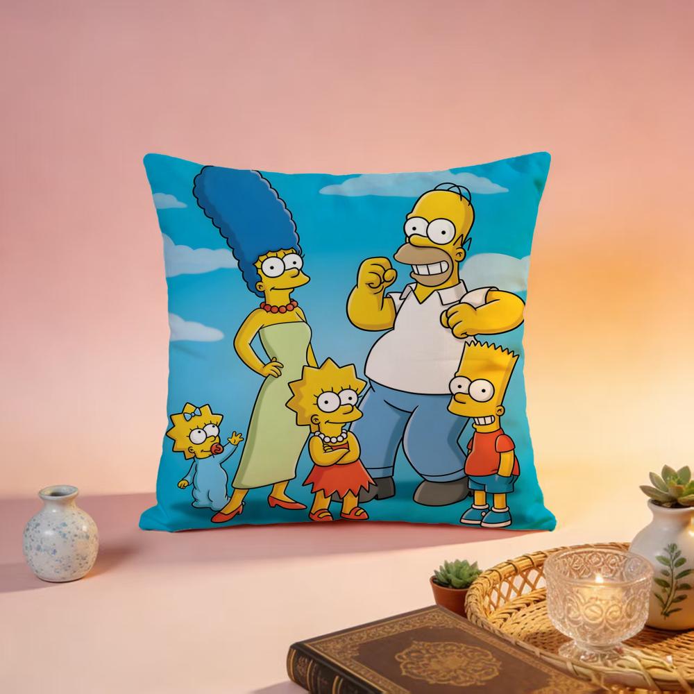 Popular TThe Simpsonsful Cushion Cover Premium SkinFriendly Pillow Case MultiPurpose for Home Office Travel