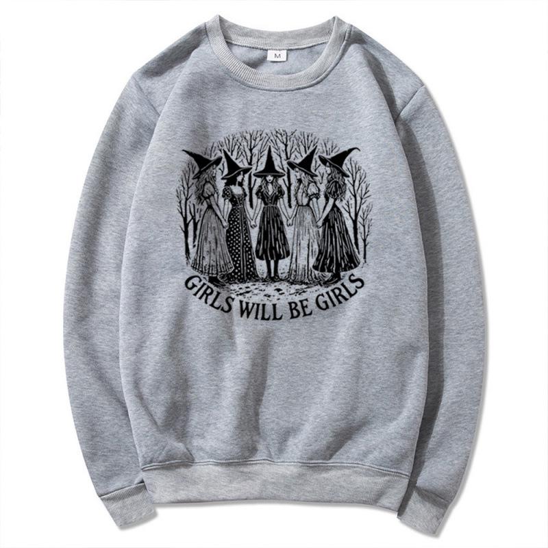 Funny Witch Sweatshirt for Girls - Halloween Edition